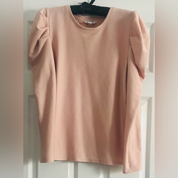 Nine West Puff Sleeve Sweater, pink, size XL - Picture 2 of 5